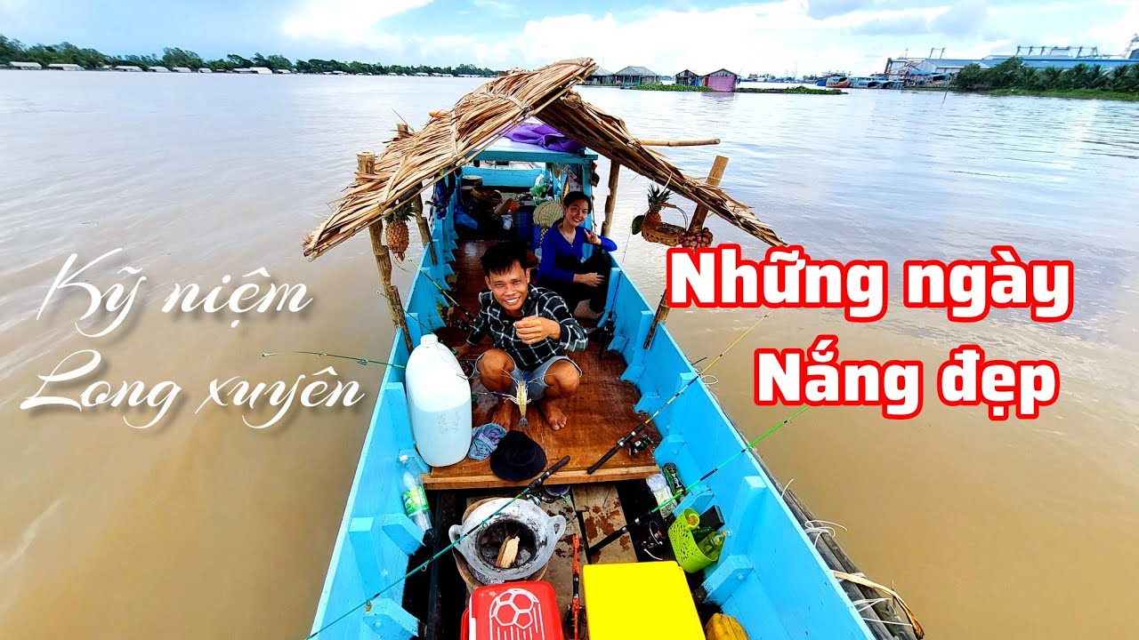 câu tôm làng bè mỹ hòa hưng 