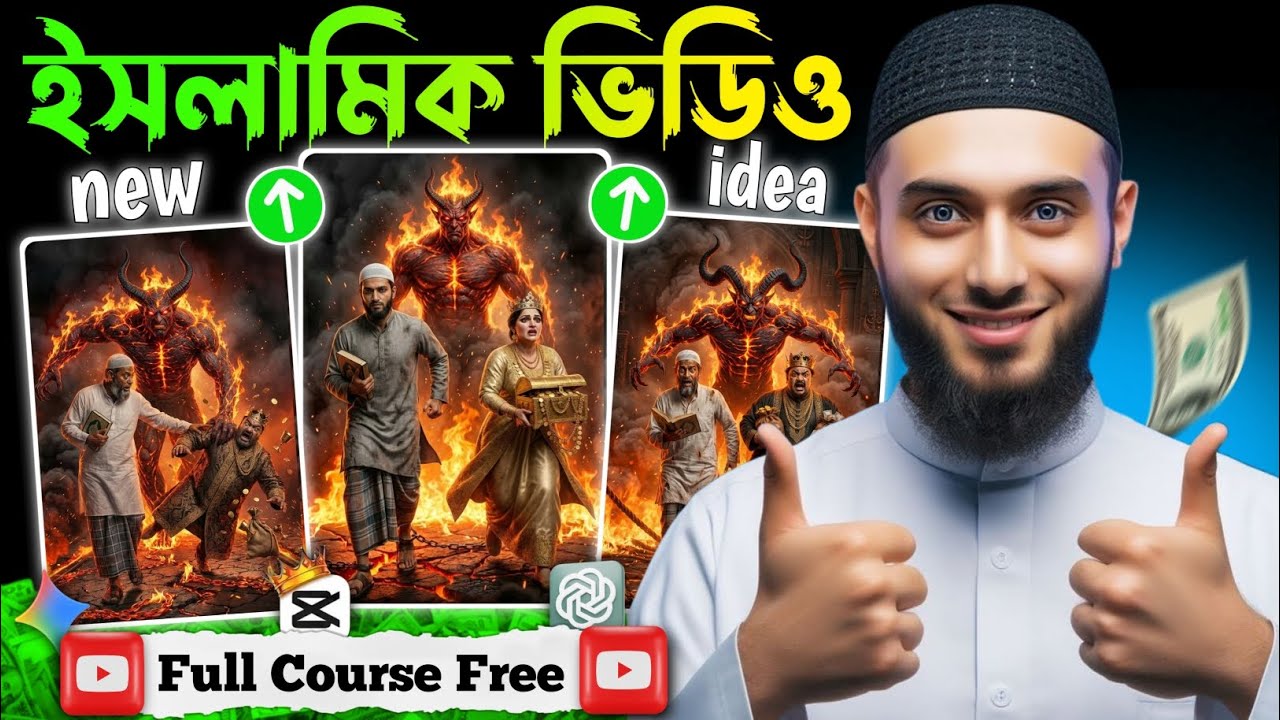 How To Make Viral Islamic AI Videos (Free)@TheRealFaruk চ্যানেলের মত ভিডিও বানান 