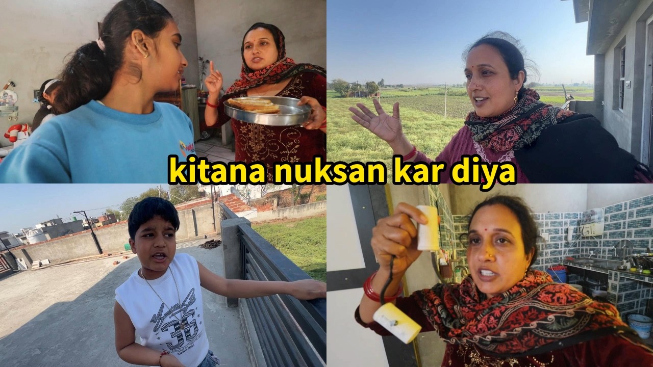 होली खेलने के चक्कर में कितना नुकसान कर दिया || Village Holi || Pal Family Vlogs