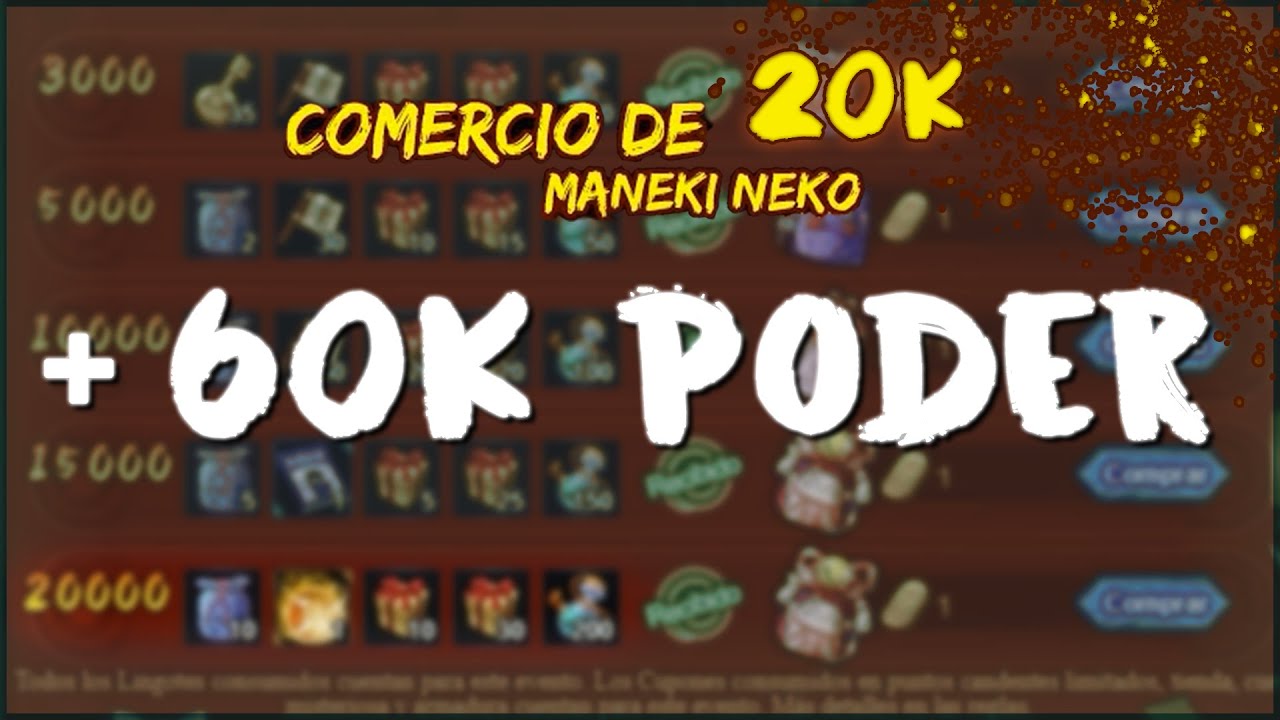 Maneki Neko 20k: como subir +60k poder | Naruto Online