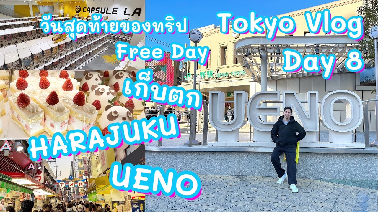 วันสุดท้ายของทริป | ไปซ้ำย่าน Harajuku | เก็บตกสถานี Ueno - Tokyo Vlog Day 8
