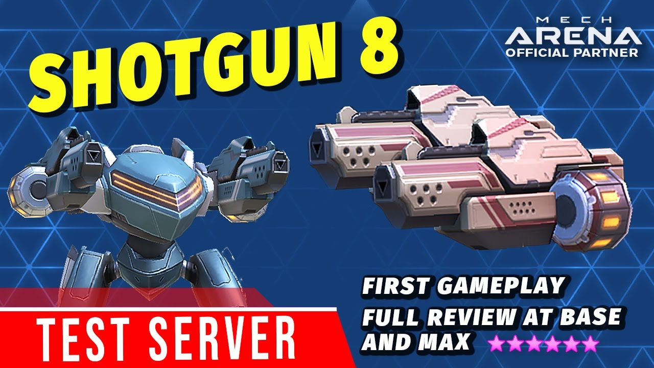 New Weapon Shotgun 8! Update 2.03 | Test Server Gameplay and Review | Mech Arena