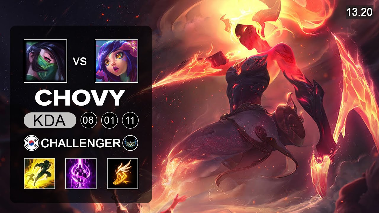 Chovy Akali vs Nekko Mid - KR Challenger - Patch 13.20 Season 13