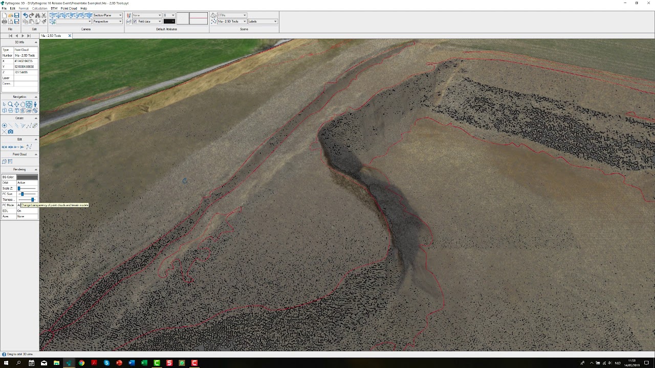 Create and Edit Break Lines on Terrain Point Clouds