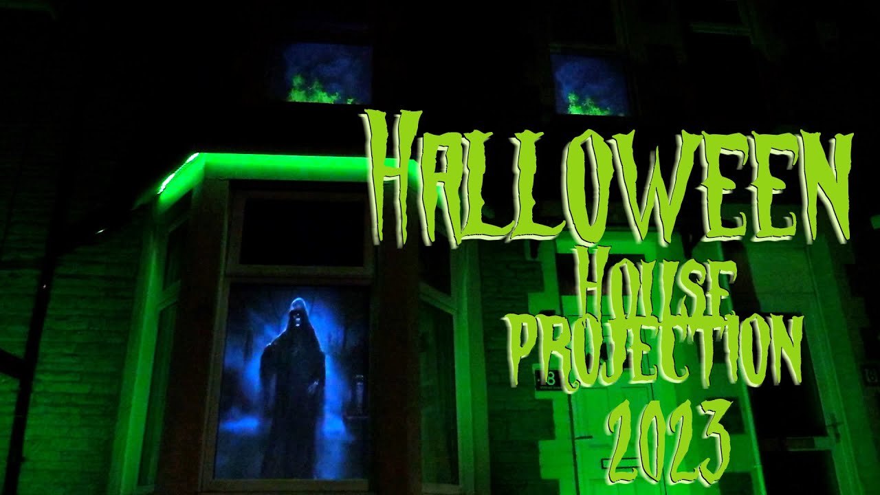 Halloween house projection 2023