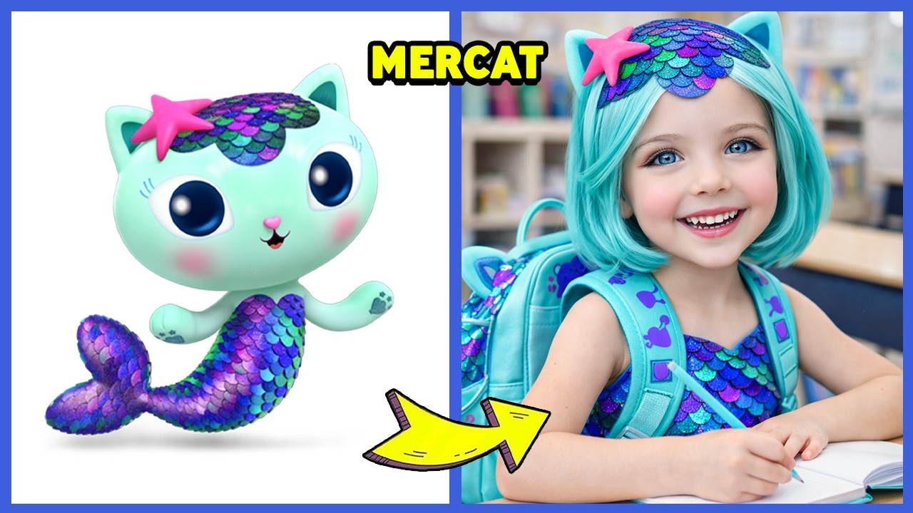 Gabby’s Dollhouse Characters as Students in Real Life ~ Guess the Voice Quiz | Gabby, DJ Catnip...