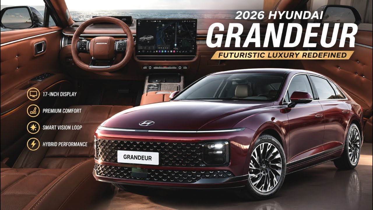 Представлен Hyundai Grandeur 2026 года с футуристическим роскошным интерьером.