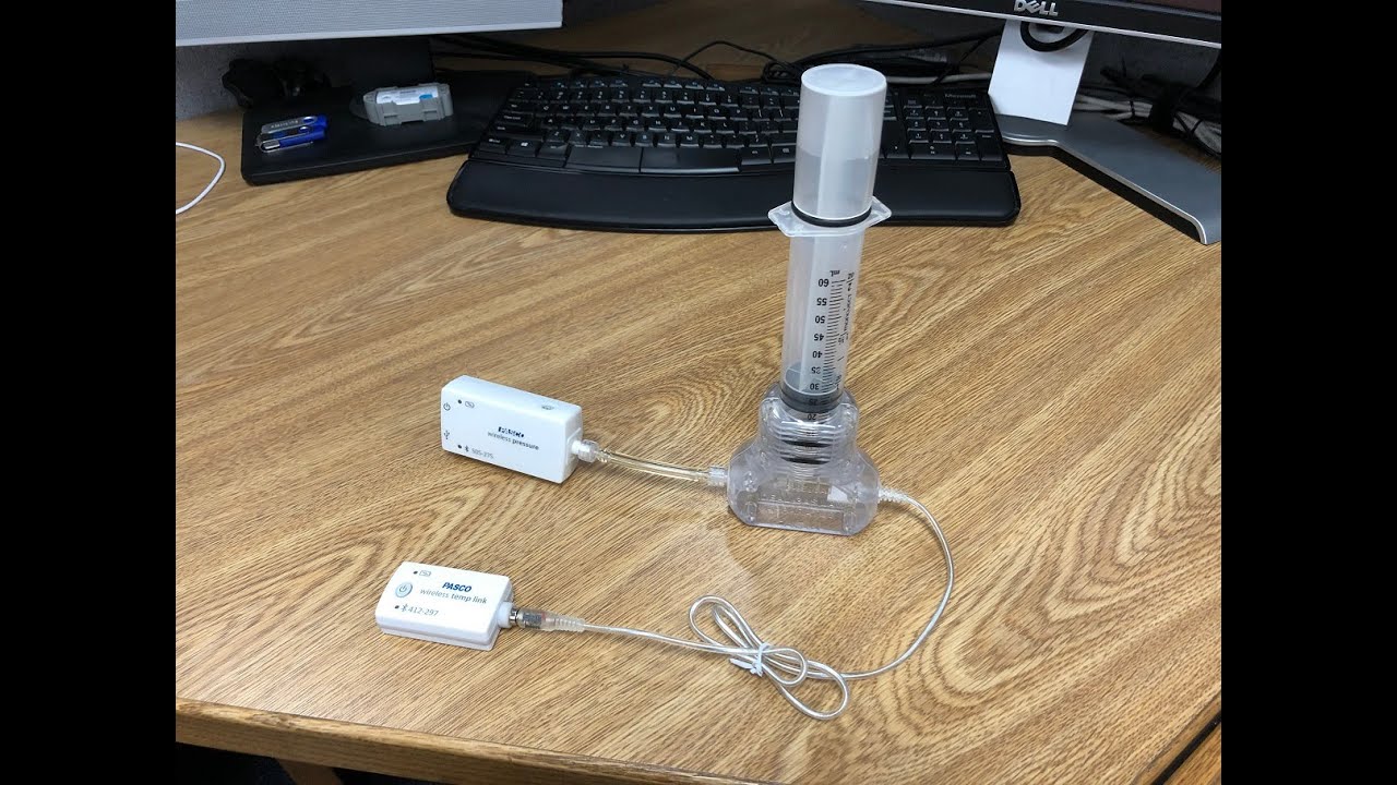 Закон идеального газа и закон Бойля с использованием датчиков PASCO