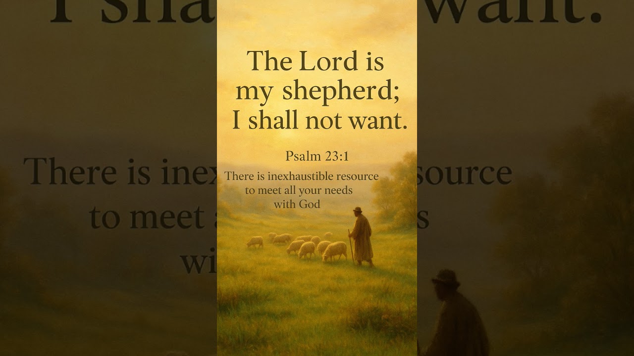 #Psalm23  #GodProvides #FaithInGod #ChristianEncouragement #BibleVerseOfTheDay #Inspirational