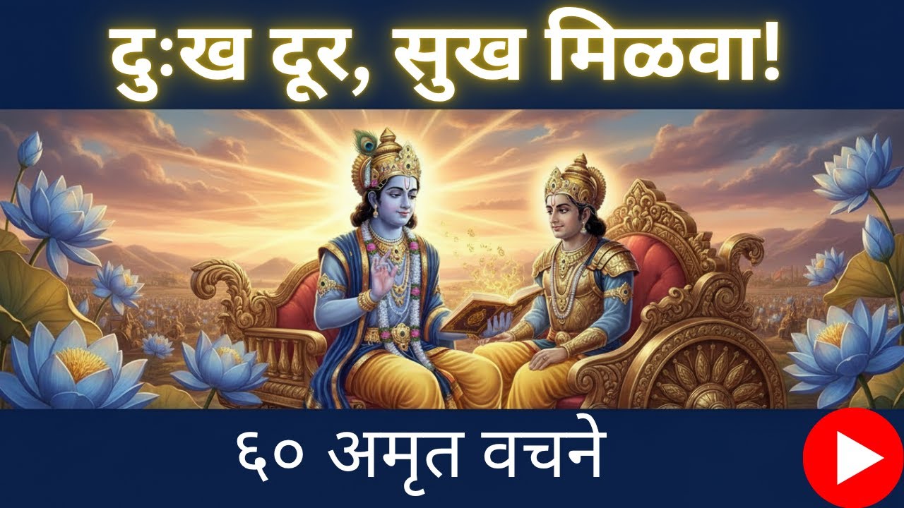 कृष्णांचे ६० अमृत वचने: दुःख दूर, जीवन सुखी!   #गीताज्ञान #geetajnana