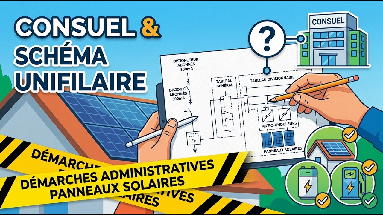 🟢 Dossier du Consuel: Création du Schéma électrique de l'installation solaire ! ☀️🏡