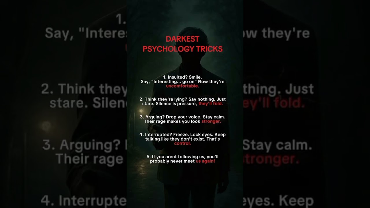 5 Dark Psychology Tricks That Instantly Put You in Control