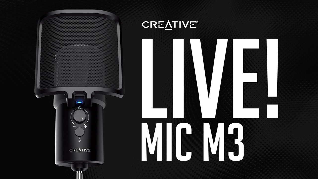 Creative Live! Mic M3 USB Microphone with Dual Polar Pattern and Real-time Mic-monitoring