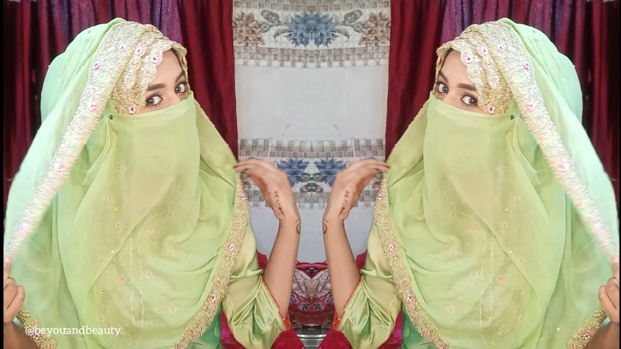 Elegent hijab with Heavy Border Duppatta 💚 | Hijab full coverage | Be you and Beauty