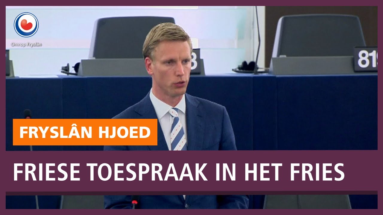 REPO: Huitema spreekt Europees Parlement in het Fries toe