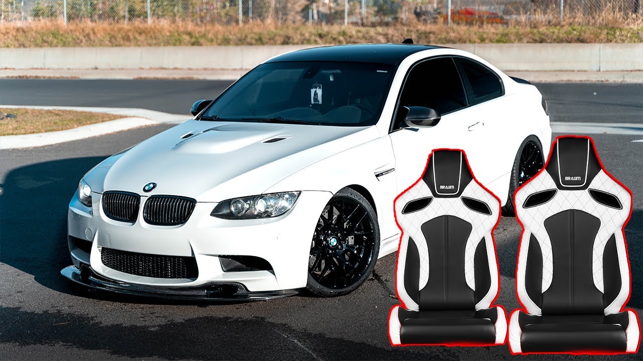 Installing White Braum Racing Seats E92 M3!