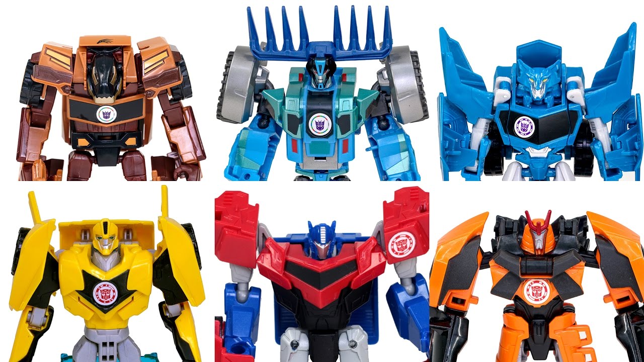 Transformers RID Optimus Prime Bumblebee Drift Steeljaw Thunderhoof Quillfire Vehicles Robot Car Toy