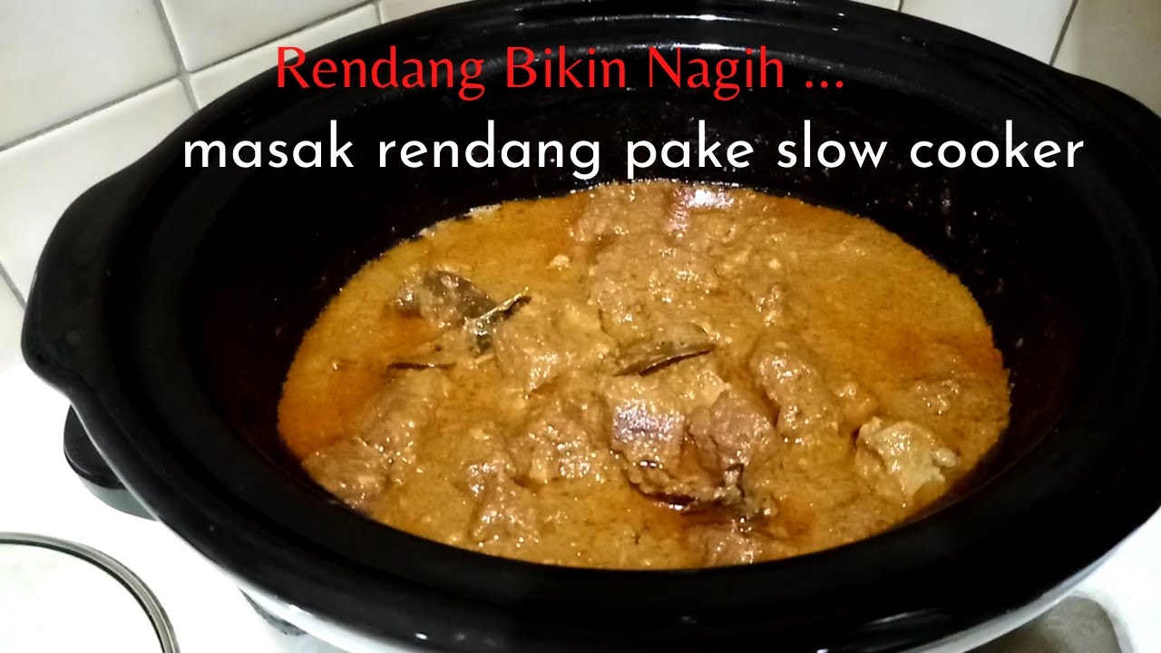 Masak Rendang Pake Slow Cooker ll Rendang Bikin Nagih