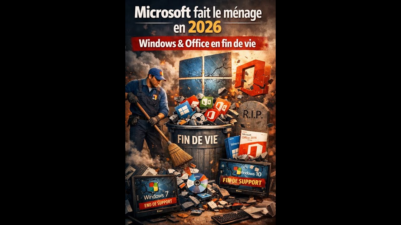 🚨 Microsoft fait le ménage en 2026 : Windows & Office en fin de vie