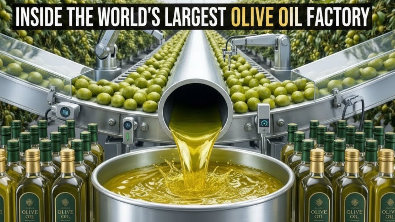 Inside the Worlds Largest Olive Oil Factory | INSANE 2000000 LB Liquid Gold Production
