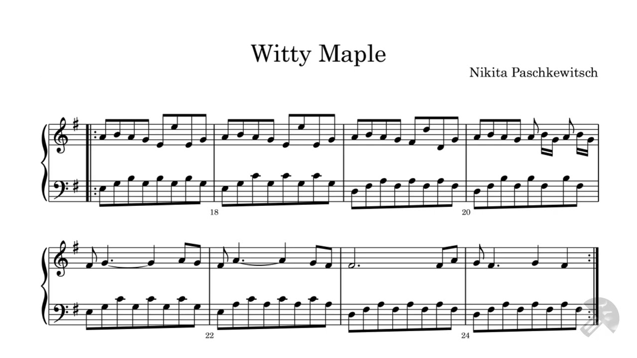 Witty Maple - Piano Solo