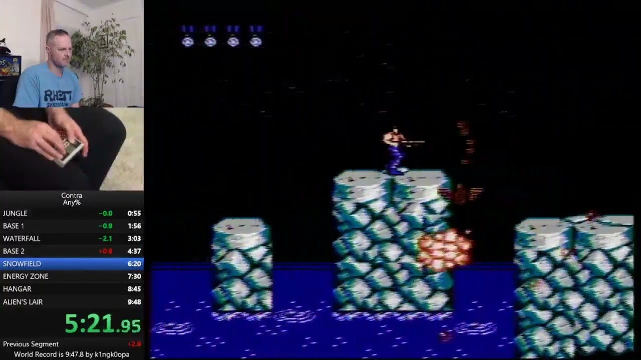 Contra NES Personal Best Speedrun in 9:48.183