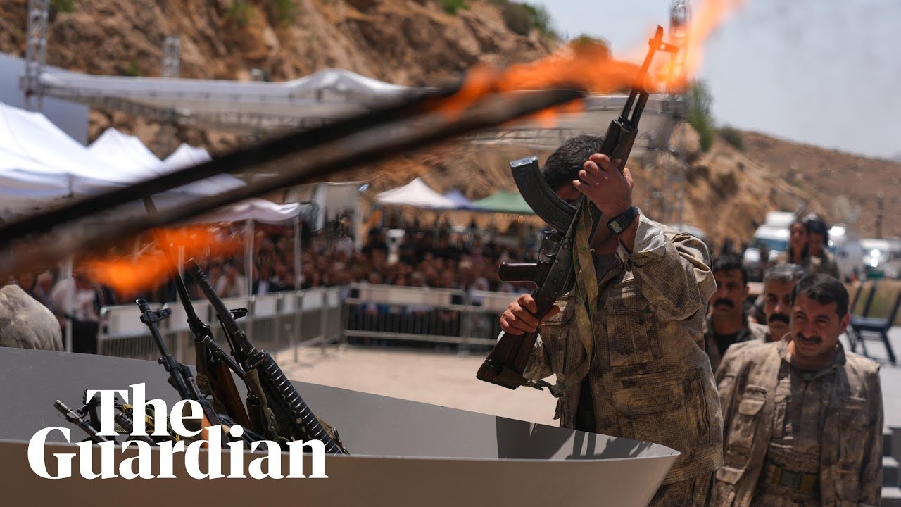 Kurdistan Workers&rsquo; party fighters burn weapons in disarming ceremony
