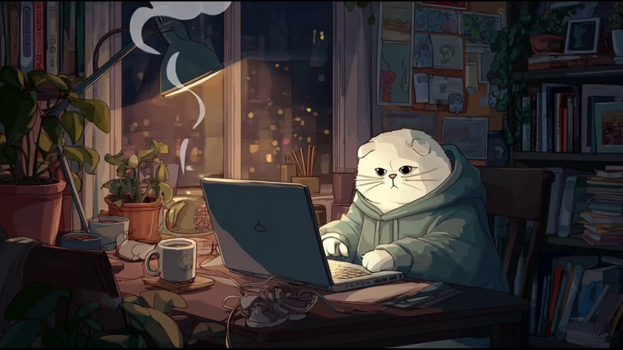 1-Hour LoFi Beats with a Cute cat 🐾