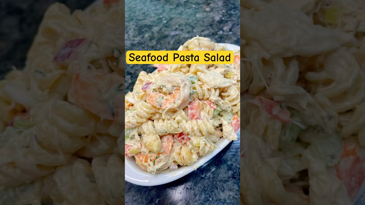 Салат с пастой и морепродуктами #салатпасты #салатизморепродуктов #салатизморепродуктов #вирусный...