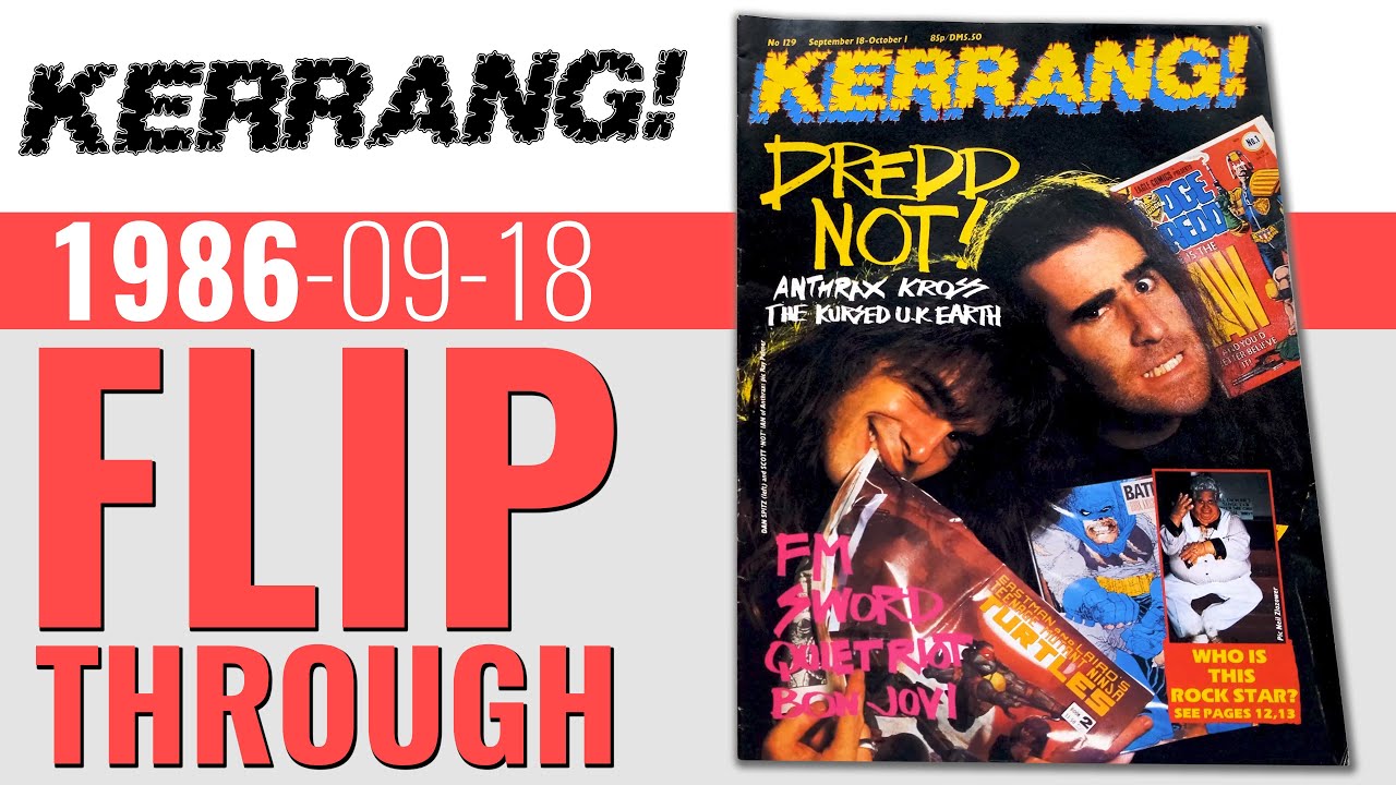 Kerrang 🇬🇧 1986-09-18 Anthrax FM Sword Bon Jovi Lee Roth Iron Maiden Quiet Riot