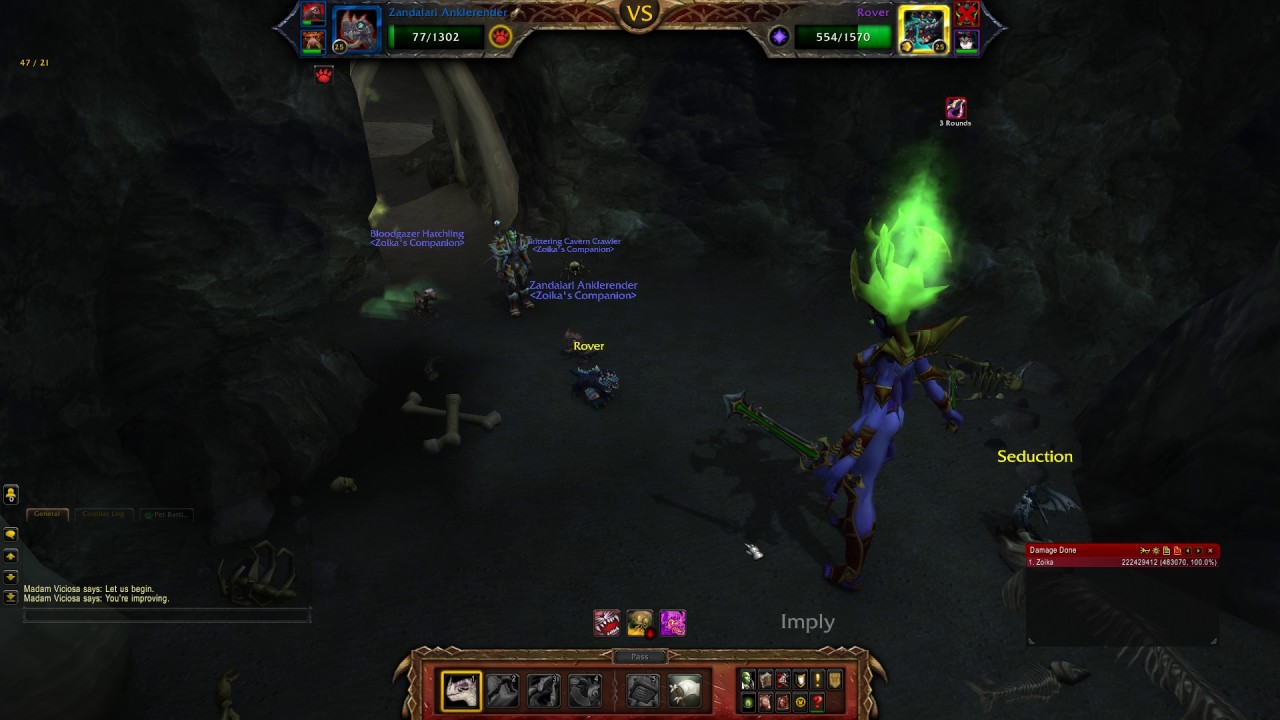 WOW - Pet battles - Illidari Masters: Madam Viciosa (Broken Shore) - Bloodgazer Team Rumble