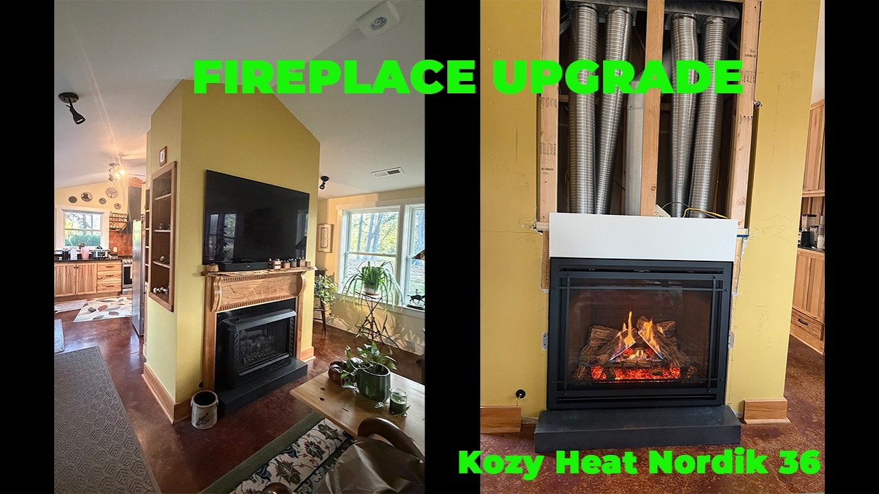Vent Free Fireplace Upgrade | Kozy Heat Nordik 36 Gas Fireplace Installation