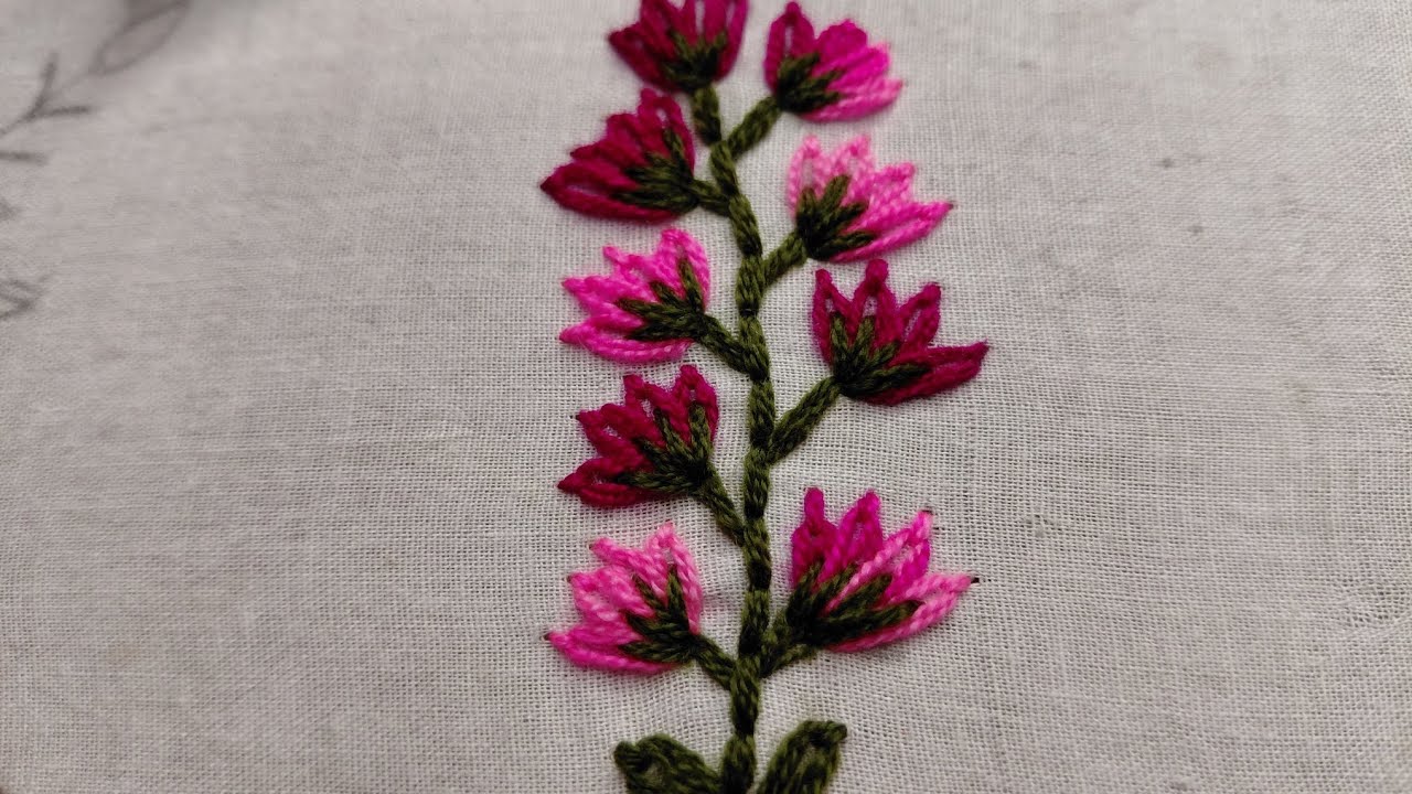 Amazing hand embroidery degin for beginners...🍁🍁🍁