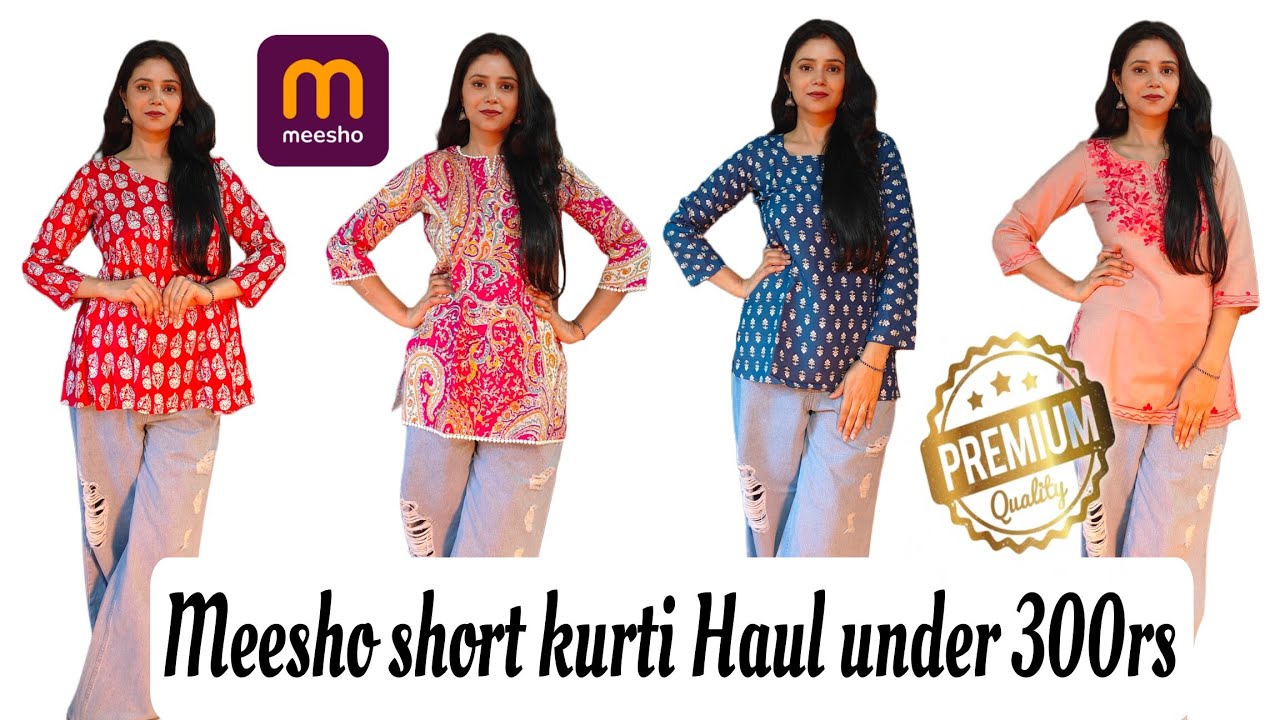 Trendy Meesho Short Kurti Haul Under 300rs/ College - Office Wear Haul/ Best Quality Short Kurti