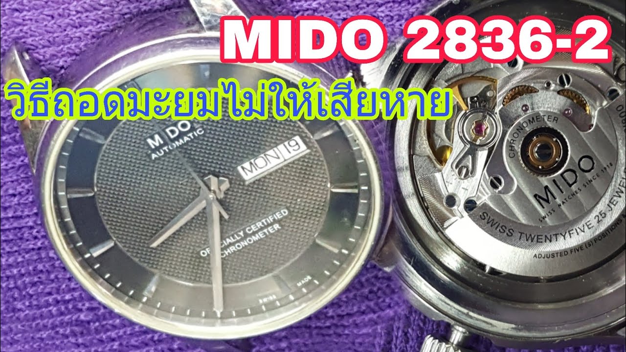 EP-260 สอนซ่อมนาฬิกา MIDO officiallyเครื่อง as 2836-2วิธีซ่อมชุดคอไก่ล็อคมะยม