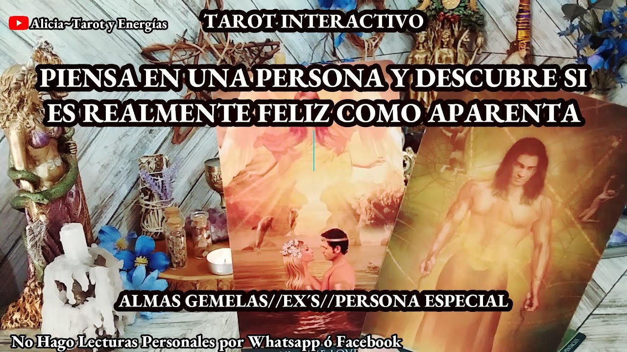 ✨Descubre Si Realmente es Feliz como Aparenta 🔎🪞🎭 Almas Gemelas//Ex's🔥 #tarot Interactivo