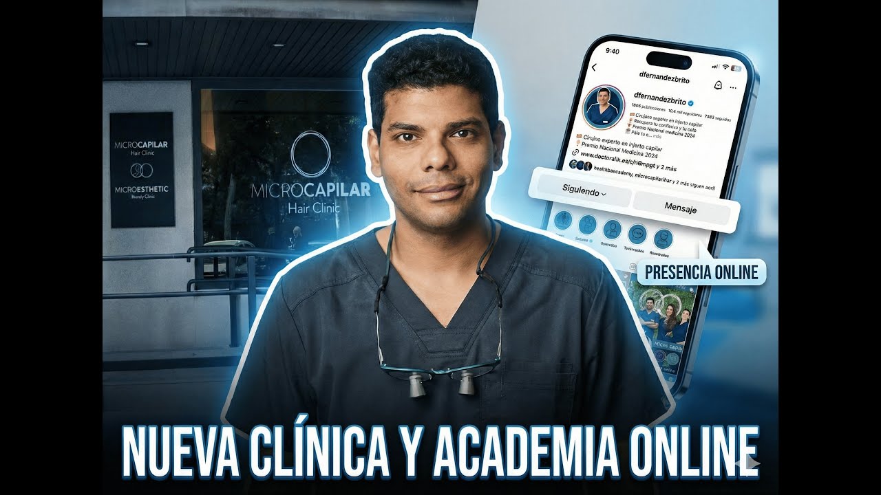Experto en injerto capilar cuenta su progreso en el mundo online y presencial