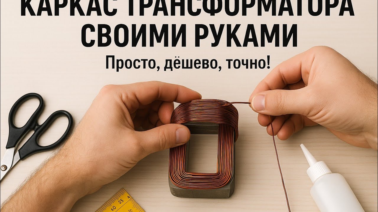 Изготовление каркаса катушки трансформатора.(manufacturing of coil frame, transformer)