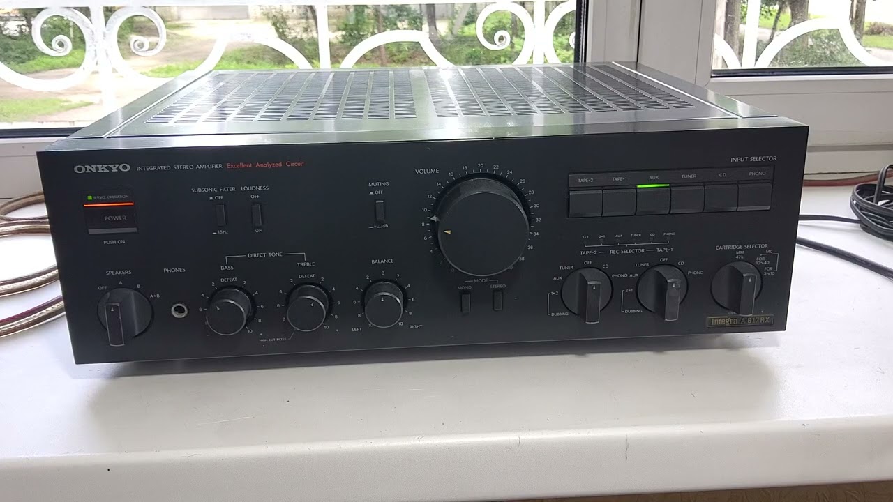 Onkyo A-817RX демонстрация работы после обслуживания.