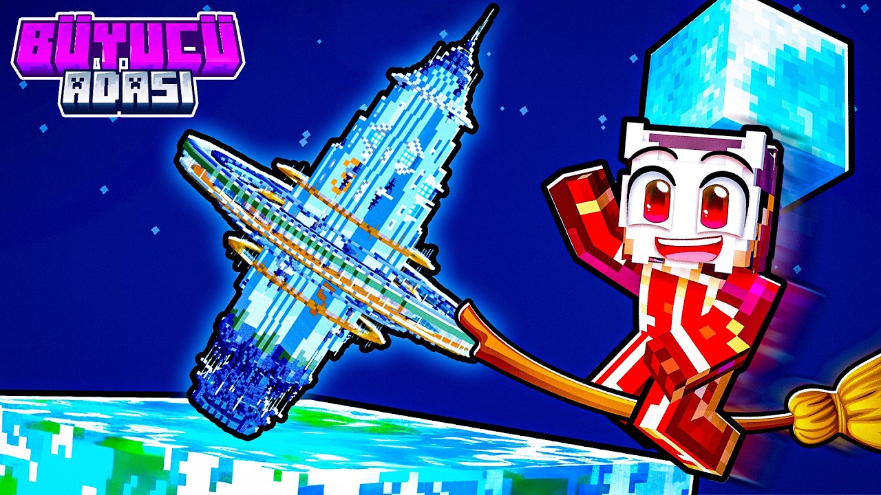 Büyücü Adasına Uzay Üssü Kurdum! | Minecraft