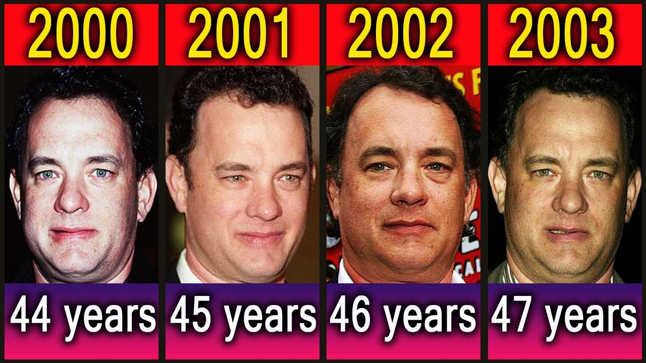 TOM HANKS FROM BIRTH (1956) TO 2023. EXTREME WEIGHT LOSS