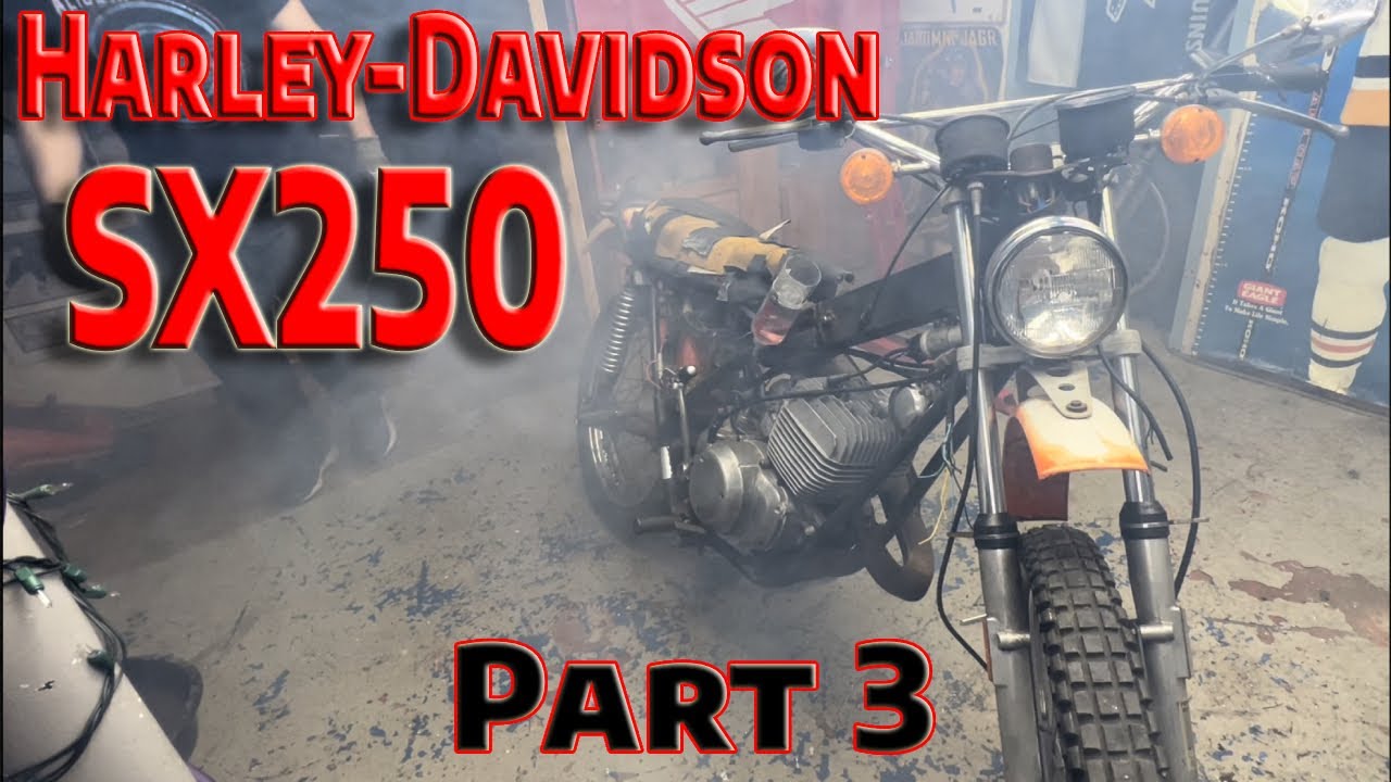 Harley-Davidson SX250 Part 3: first start, oil, carb and brakes