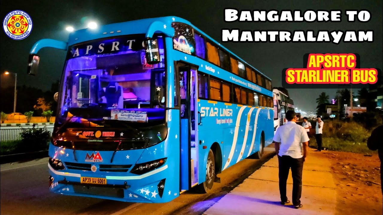 APSRTC STARLINER NON AC SLEEPER BUS JOURNEY | BANGALORE TO MANTRALAYAM | #Ash2travel