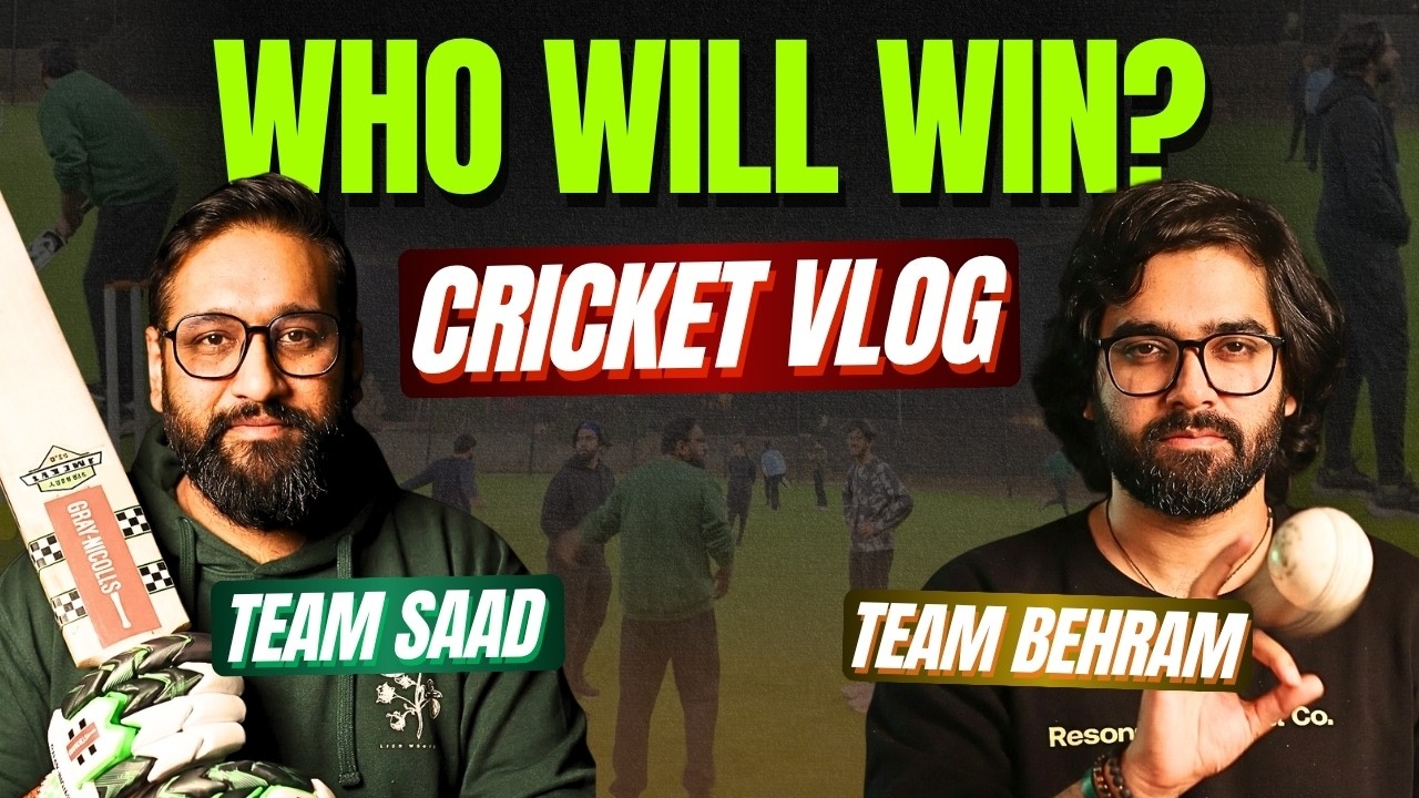 CRICKET VLOG Part 2! | Team Saad Takes on Team Behram! | Who Will Win 5-Match Series?