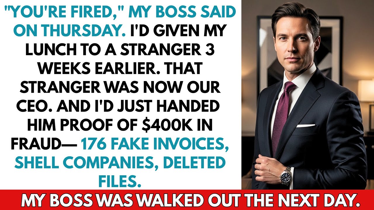 I Gave My Lunch to a Stranger—He Became CEO and Exposed My Boss's $400K Fraud