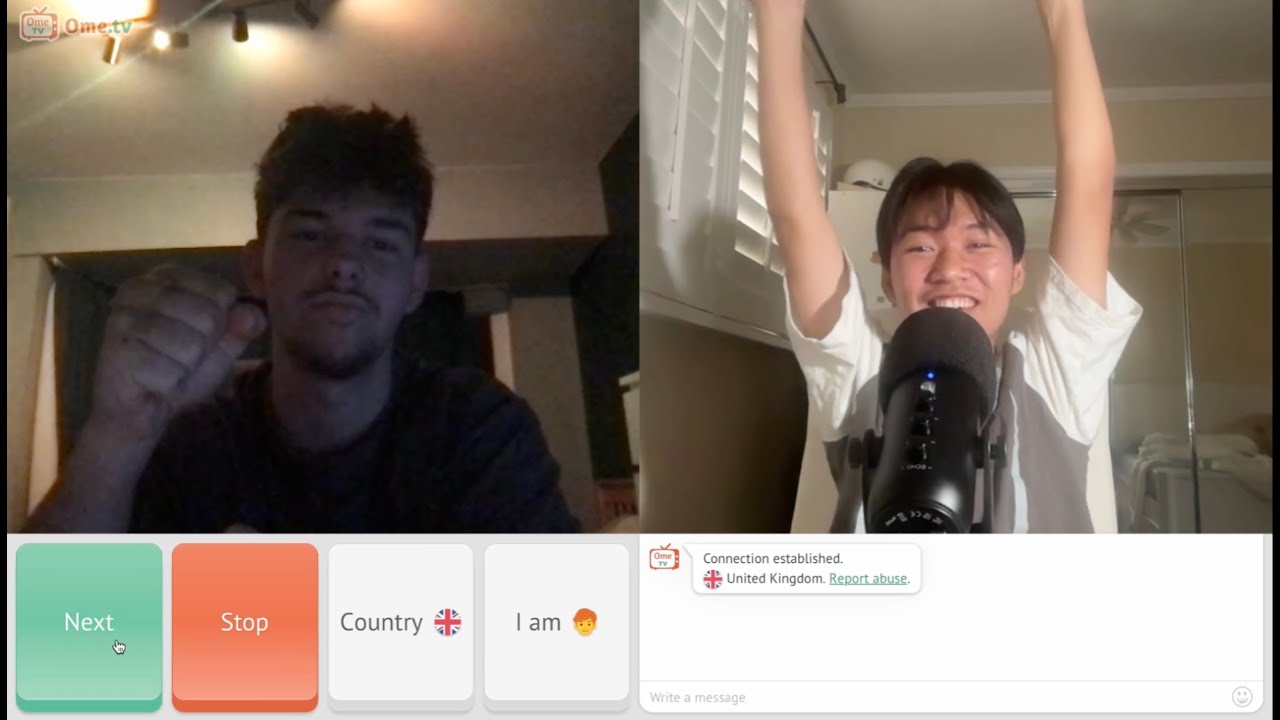 running fades on Omegle