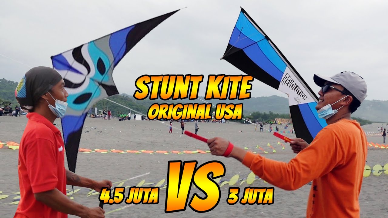 LAYANGAN STUNT KITE QUAD LINE REVOLUTION MAINAN BARU SEKAR LANGIT