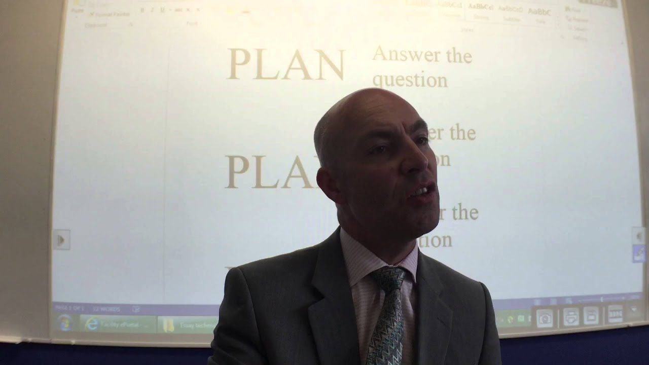 A Level lecture - How to Write an Essay (esp. English Lit. and Film exams)