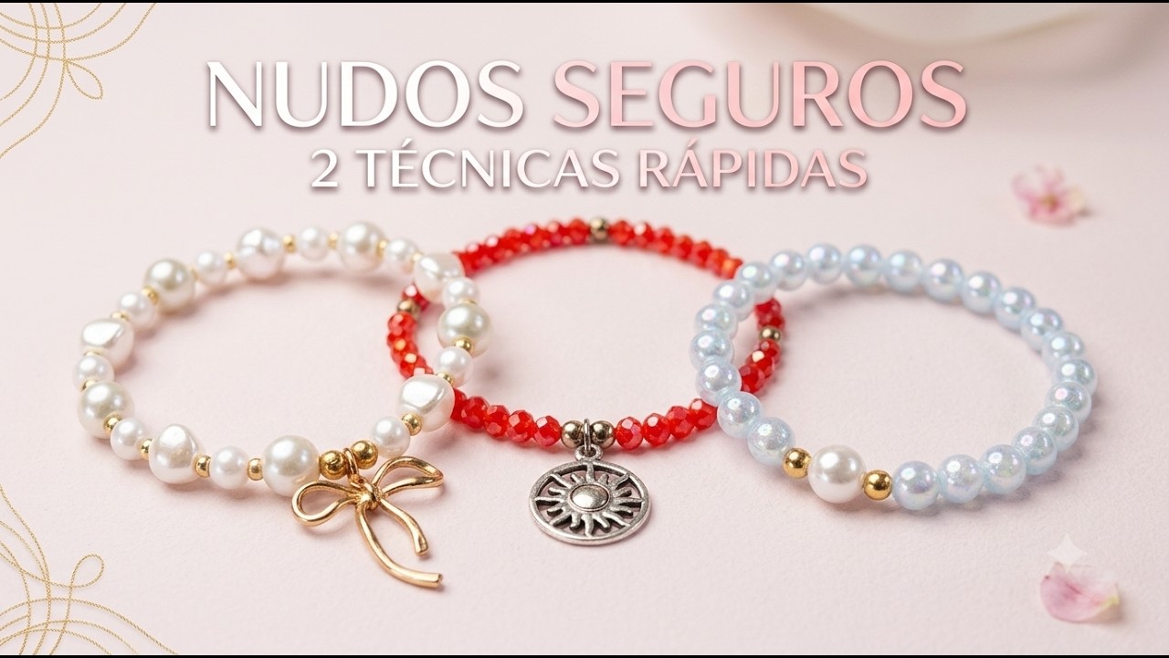 Como hacer PULSERAS ELASTIC&Aacute;S🔥 Aprende 2 formas de cerrar con nudo seguro!🔥