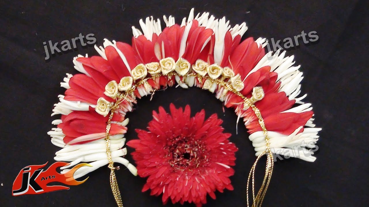 DIY Gajra / Veni / Flower Garland for Indian Wedding | How to make | JK Arts 185
